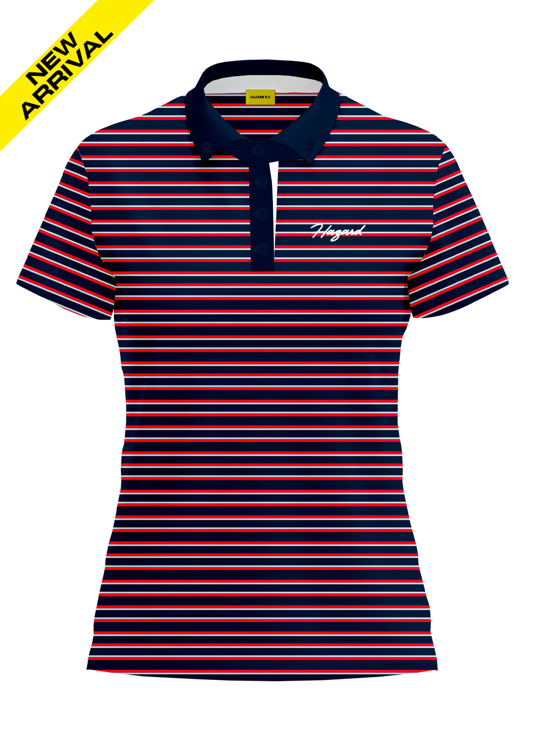 PIECES dam polo PCGRACE - High Risk Red Pink-a-boo stripe